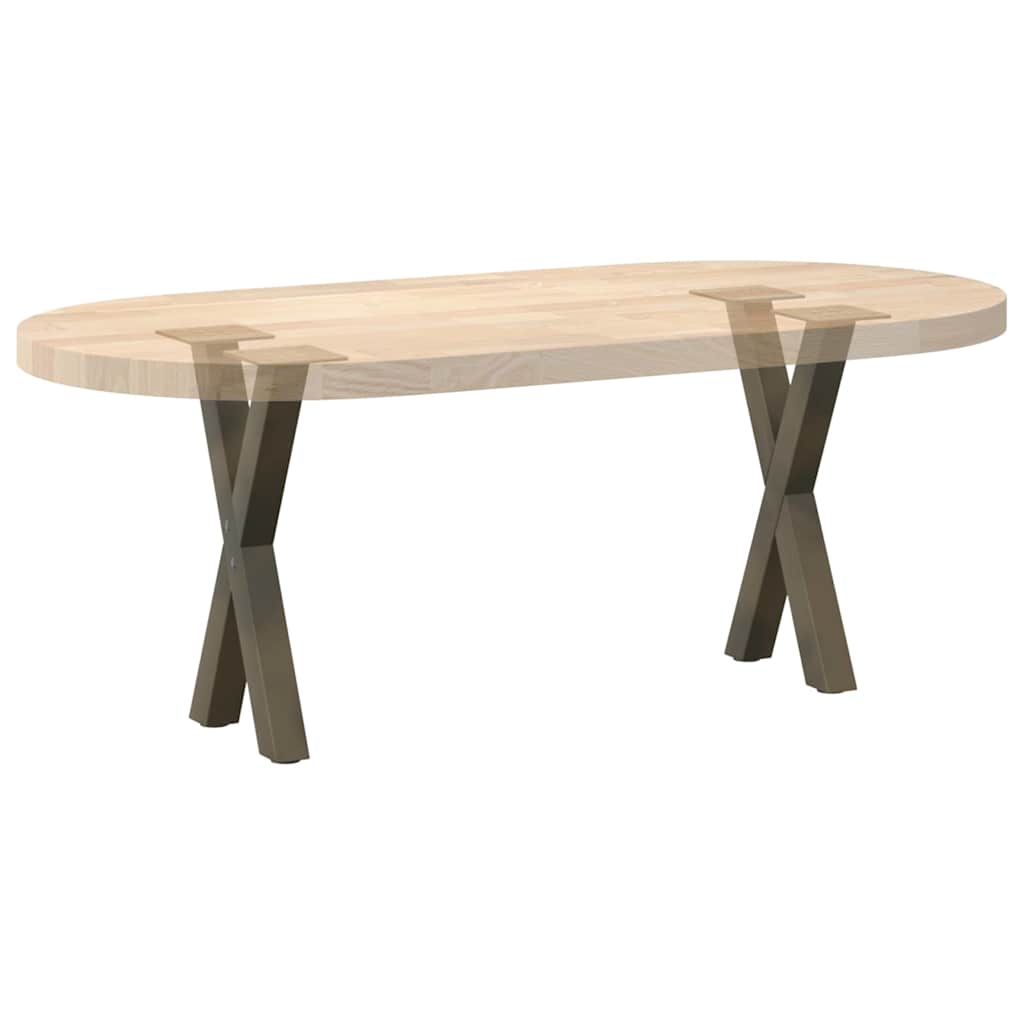 Salontafelpoten X-Vormig 28X(42-43) Cm Staal Naturel 28 x (42-43) cm (40 mm)