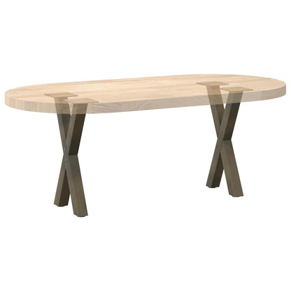 Salontafelpoten X-Vormig 28X(42-43) Cm Staal Naturel 28 x (42-43) cm (40 mm)