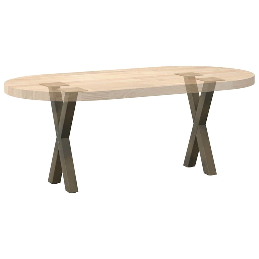 Salontafelpoten X-Vormig 28X(42-43) Cm Staal Naturel 28 x (42-43) cm (40 mm)