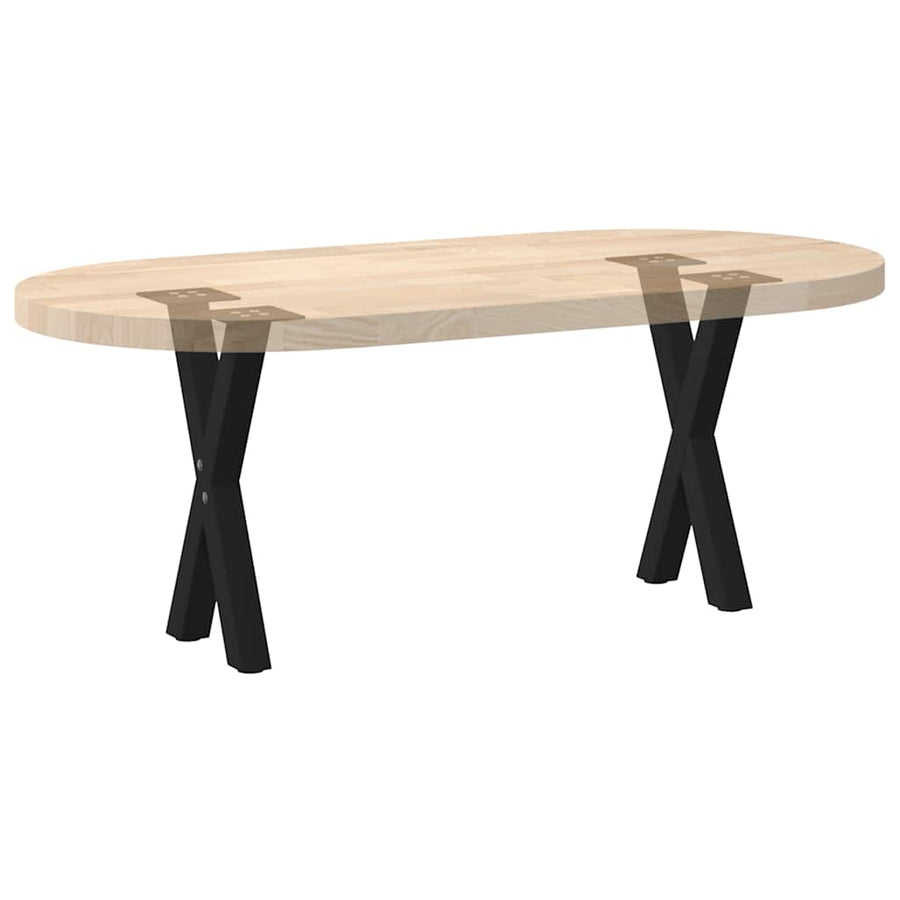 Salontafelpoten 2 st X-vormig 38x(42-43) cm staal zwart
