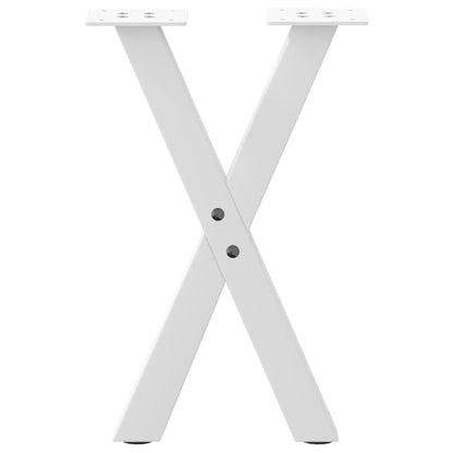 Salontafelpoten X-Vormig 38X(42-43) Cm Staal Wit 2