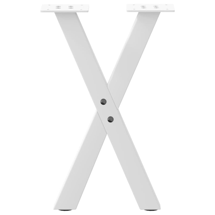 Salontafelpoten X-Vormig 38X(42-43) Cm Staal Wit 2