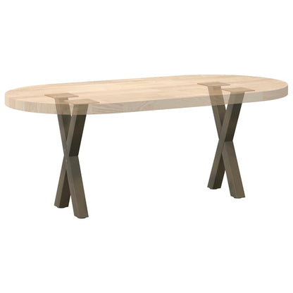 Salontafelpoten 2 st X-vormig 38x(42-43) cm staal naturel