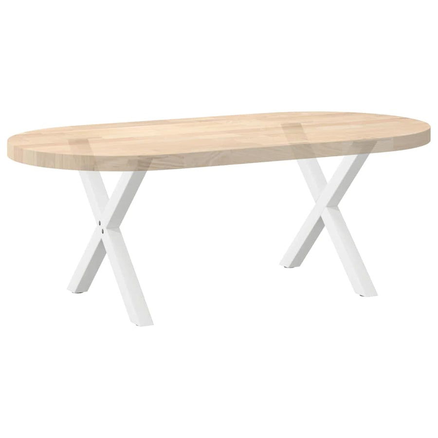Salontafelpoten 2 st X-vormig 50x(42-43) cm staal wit