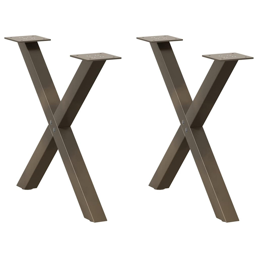Salontafelpoten X-Vormig 50X(42-43) Cm Staal Naturel 50 x (42-43) cm (40 mm)