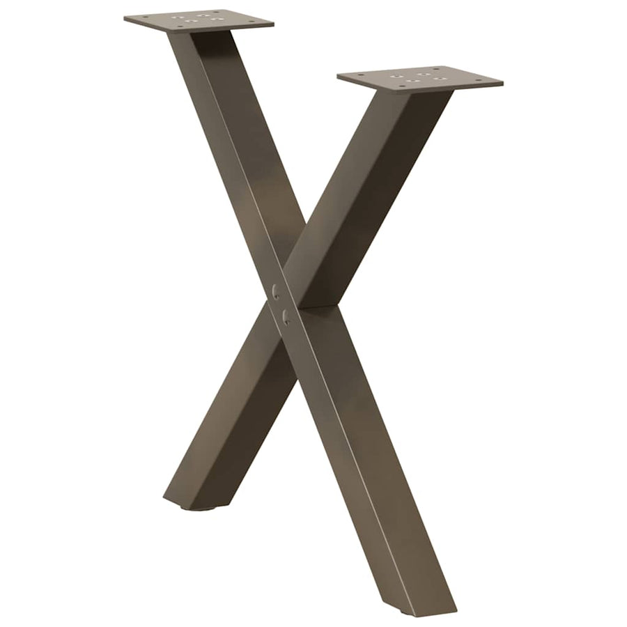 Salontafelpoten X-Vormig 50X(42-43) Cm Staal Naturel 50 x (42-43) cm (40 mm)