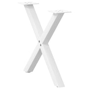 Coffee table legs 2 pcs X-shaped 60x(42-43) cm steel white