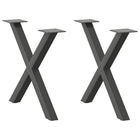 Coffee table legs 2 pcs X-shaped 60x(42-43) cm steel anthracite