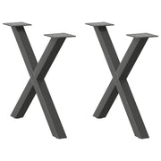 Coffee table legs 2 pcs X-shaped 60x(42-43) cm steel anthracite