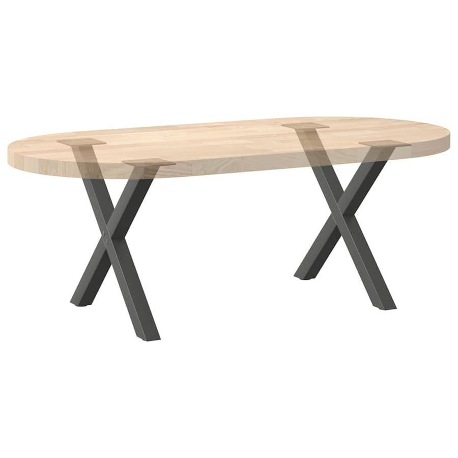 Salontafelpoten 2 st X-vormig 60x(42-43) cm staal antraciet