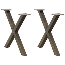 Salontafelpoten X-Vormig 60X(42-43) Cm Staal Naturel 60 x (42-43) cm (40 mm)