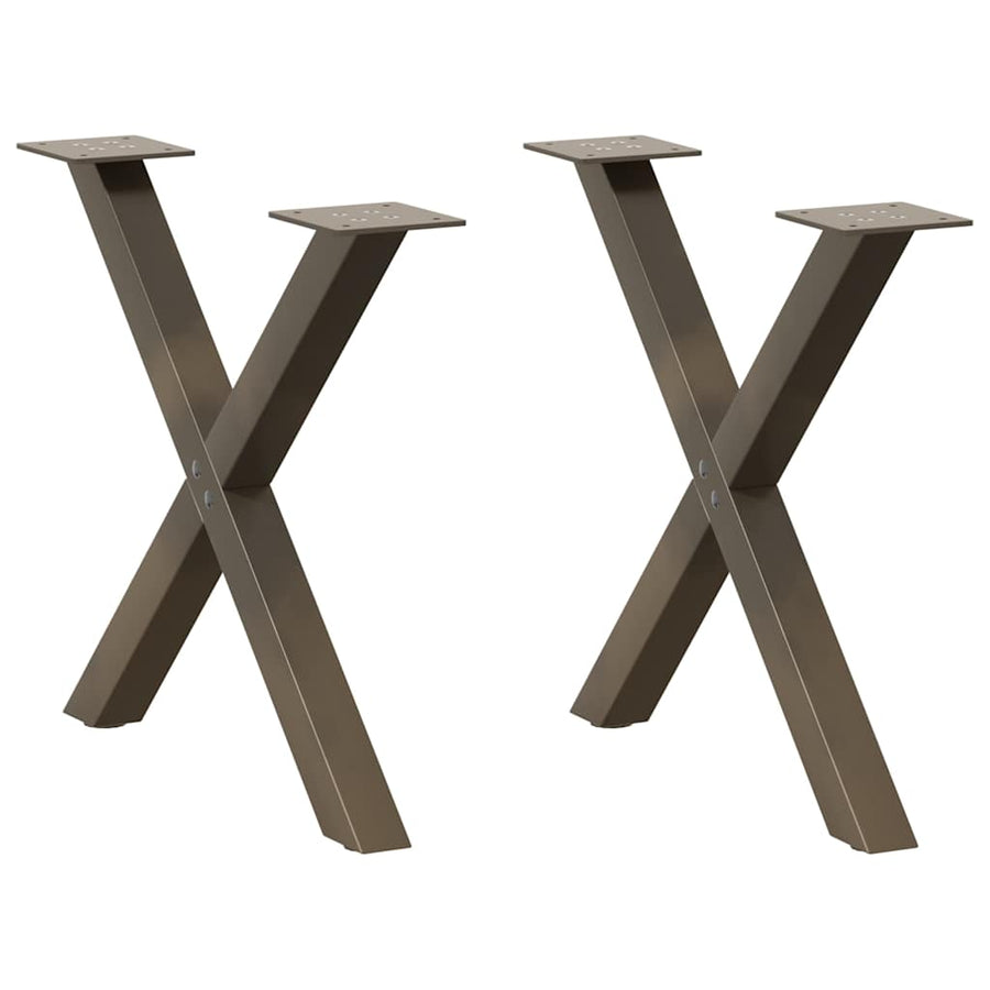 Salontafelpoten X-Vormig 60X(42-43) Cm Staal Naturel 60 x (42-43) cm (40 mm)