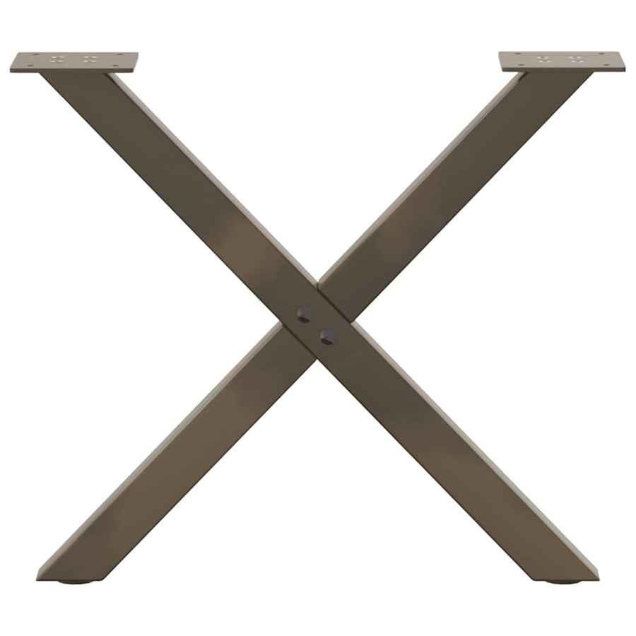 Salontafelpoten X-Vormig 60X(42-43) Cm Staal Naturel 60 x (42-43) cm (40 mm)
