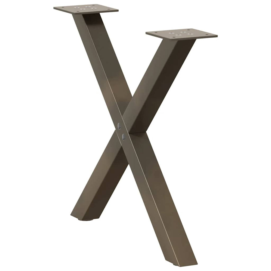 Salontafelpoten X-Vormig 60X(42-43) Cm Staal Naturel 60 x (42-43) cm (40 mm)
