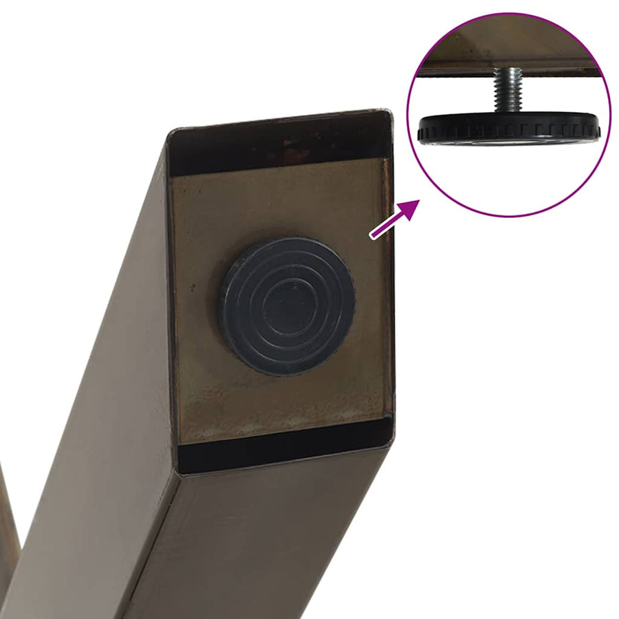 Salontafelpoten X-Vormig 60X(42-43) Cm Staal Naturel 60 x (42-43) cm (40 mm)