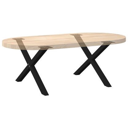 Salontafelpoten 2 st X-vormig 70x(42-43) cm staal zwart
