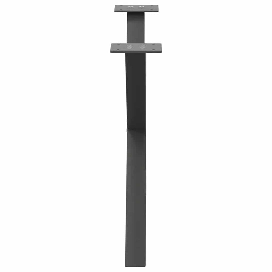 Salontafelpoten 2 st X-vormig 70x(42-43) cm staal antraciet
