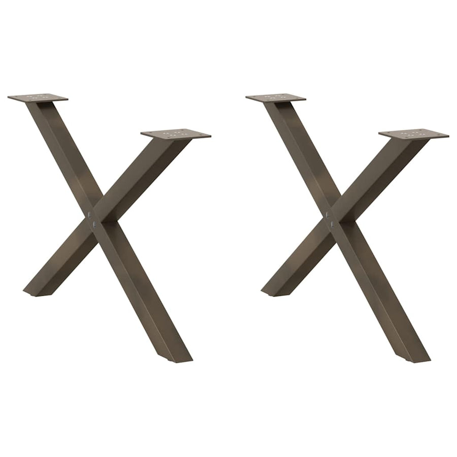 Salontafelpoten X-Vormig 70X(42-43) Cm Staal Naturel 70 x (42-43) cm (40 mm)