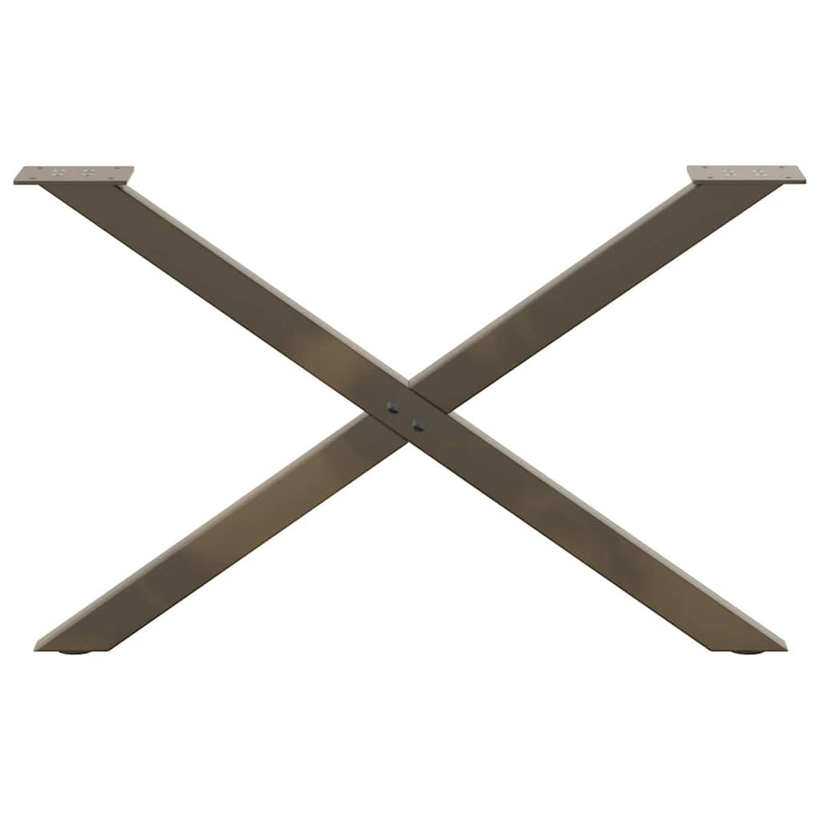 Salontafelpoten X-Vormig 70X(42-43) Cm Staal Naturel 70 x (42-43) cm (40 mm)