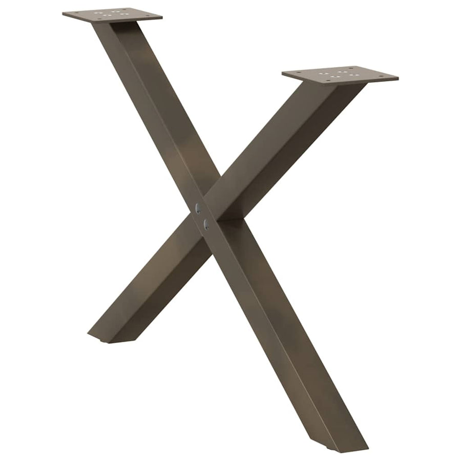 Salontafelpoten X-Vormig 70X(42-43) Cm Staal Naturel 70 x (42-43) cm (40 mm)