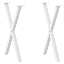 Eettafelpoten X-Vormig 50X(72-73) Cm Staal Wit 50 x (72-73) cm (40 mm)