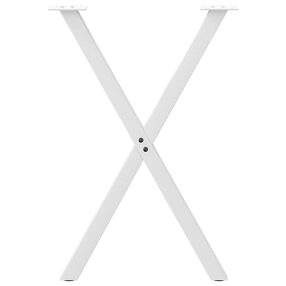 Eettafelpoten X-Vormig 50X(72-73) Cm Staal Wit 50 x (72-73) cm (40 mm)