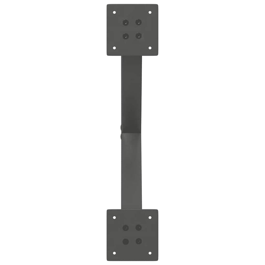Eettafelpoten 2 st X-vormig 50x(72-73) cm staal antraciet