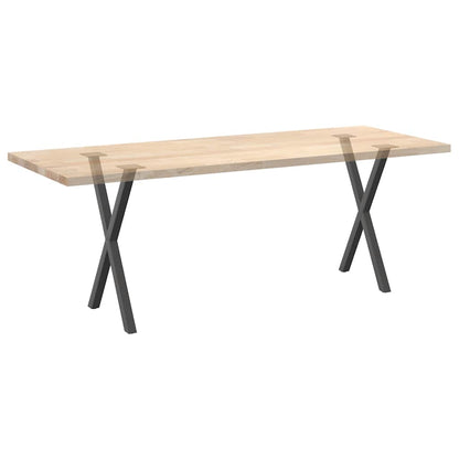 Eettafelpoten 2 st X-vormig 50x(72-73) cm staal antraciet