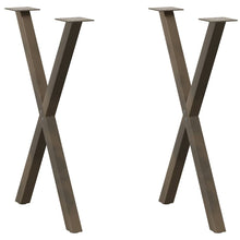 Eettafelpoten X-Vormig 50X(72-73) Cm Staal Naturel 50 x (72-73) cm (40 mm)