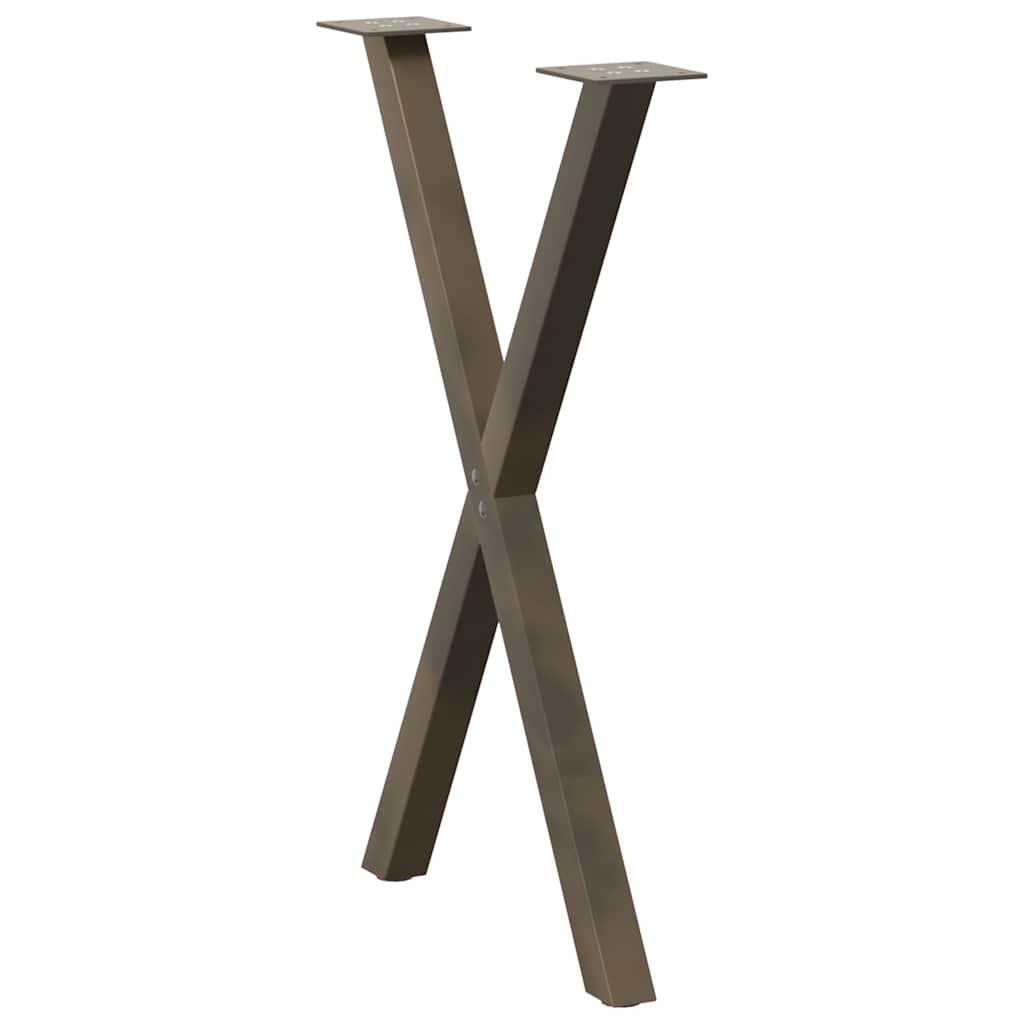 Eettafelpoten X-Vormig 50X(72-73) Cm Staal Naturel 50 x (72-73) cm (40 mm)