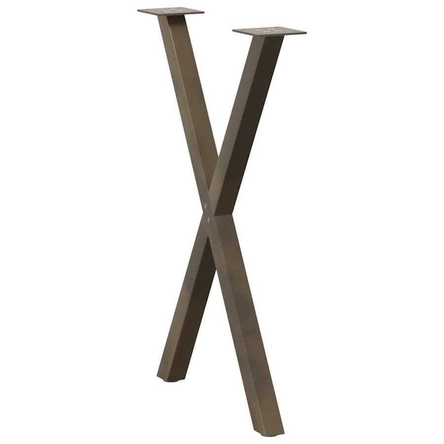 Eettafelpoten X-Vormig 50X(72-73) Cm Staal Naturel 50 x (72-73) cm (40 mm)