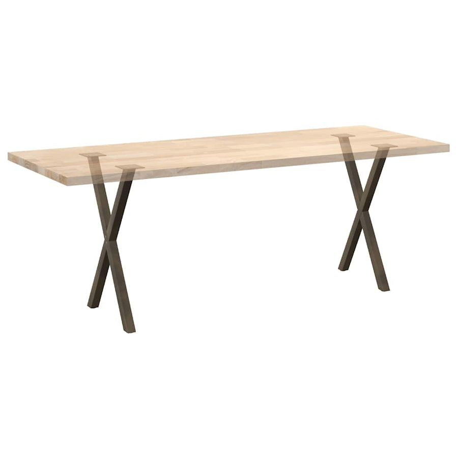 Eettafelpoten X-Vormig 50X(72-73) Cm Staal Naturel 50 x (72-73) cm (40 mm)