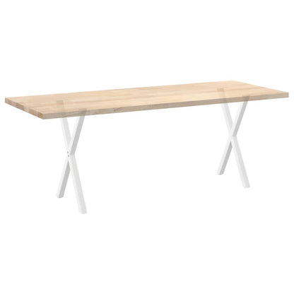 Eettafelpoten 2 st X-vormig 60x(72-73) cm staal wit