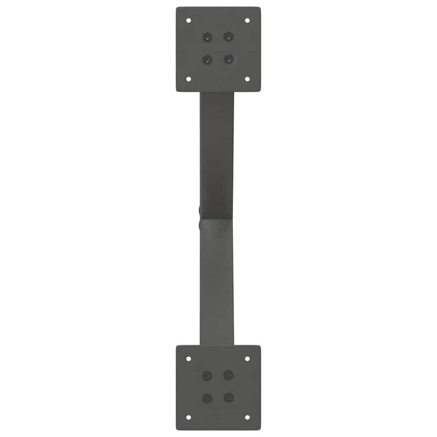 Eettafelpoten 2 st X-vormig 60x(72-73) cm staal antraciet