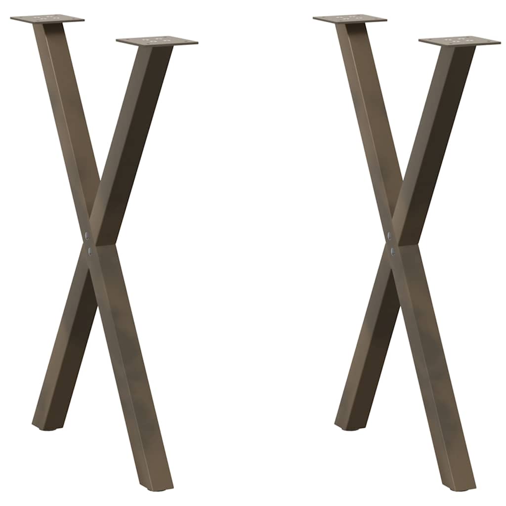 Eettafelpoten X-Vormig 57X(72-73) Cm Staal Naturel 57 x (72-73) cm (40 mm)