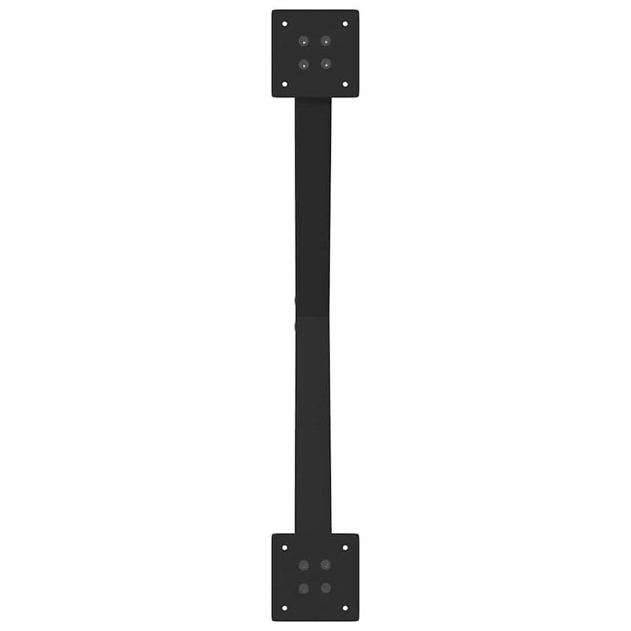 Eettafelpoten 2 st X-vormig 70x(72-73) cm staal zwart