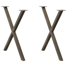 Eettafelpoten X-Vormig 70X(72-73) Cm Staal Naturel 70 x (72-73) cm (40 mm)