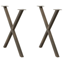 Eettafelpoten X-Vormig 80X(72-73) Cm Staal Naturel 80 x (72-73) cm (40 mm)