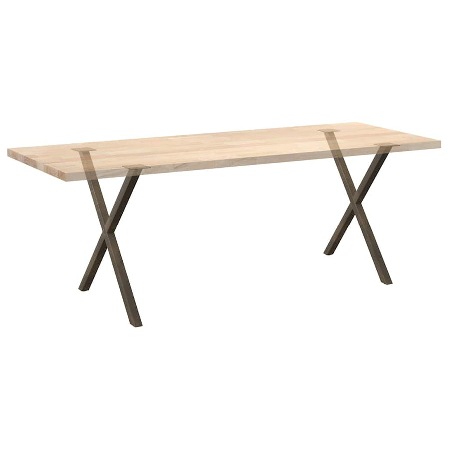 Eettafelpoten X-Vormig 80X(72-73) Cm Staal Naturel 80 x (72-73) cm (40 mm)