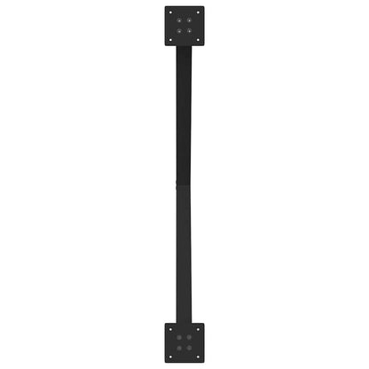 Eettafelpoten 2 st X-vormig 90x(72-73) cm staal zwart