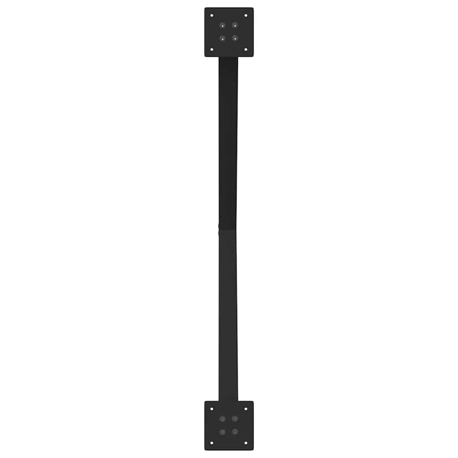 Eettafelpoten 2 st X-vormig 90x(72-73) cm staal zwart
