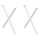 Dining Table Legs X-Shaped 90X(72-73) Cm Steel White 2