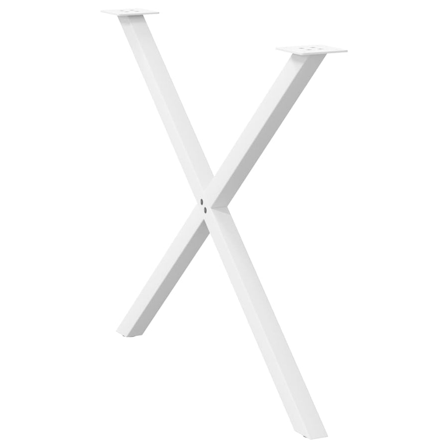 Eettafelpoten X-Vormig 90X(72-73) Cm Staal Wit 2