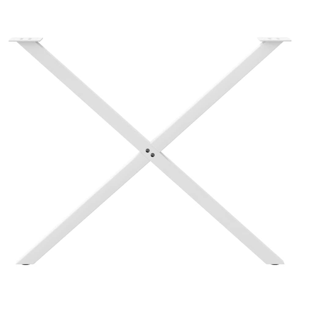 Eettafelpoten X-Vormig 90X(72-73) Cm Staal Wit 2