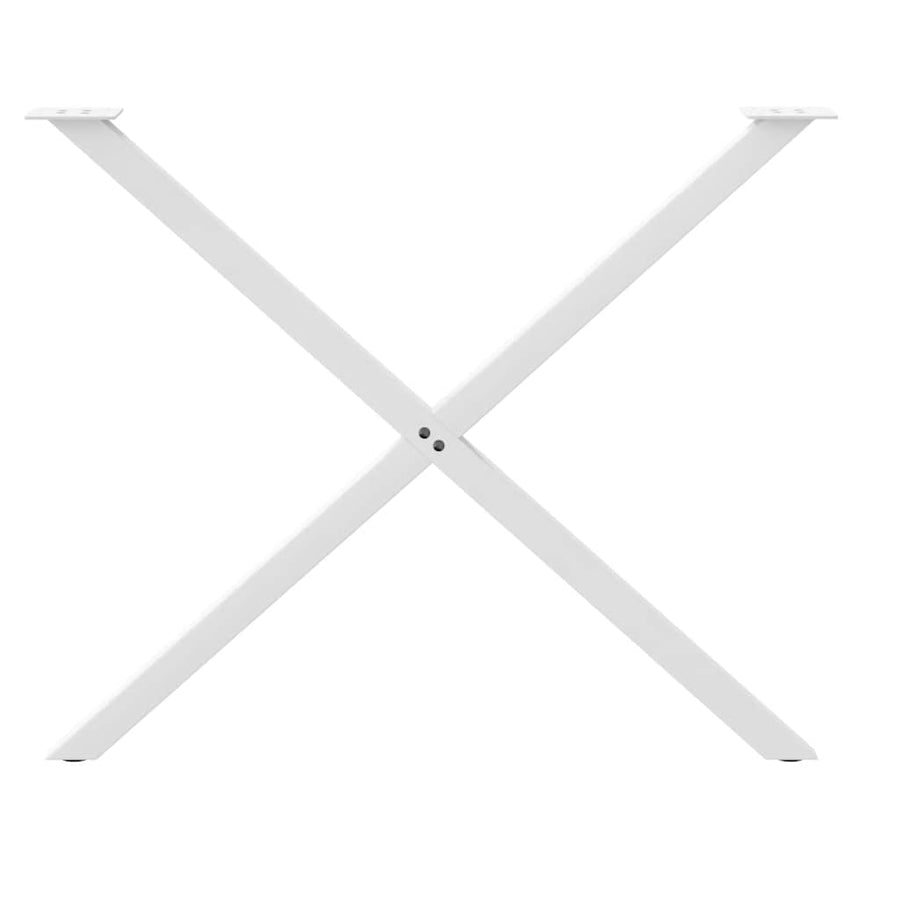 Eettafelpoten X-Vormig 90X(72-73) Cm Staal Wit 2