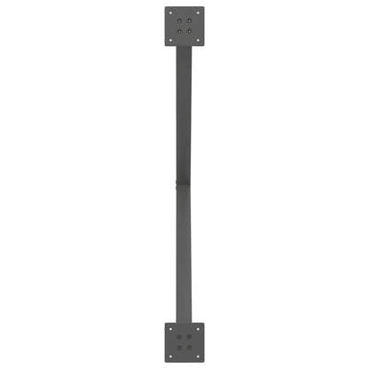 Eettafelpoten 2 st X-vormig 90x(72-73) cm staal antraciet