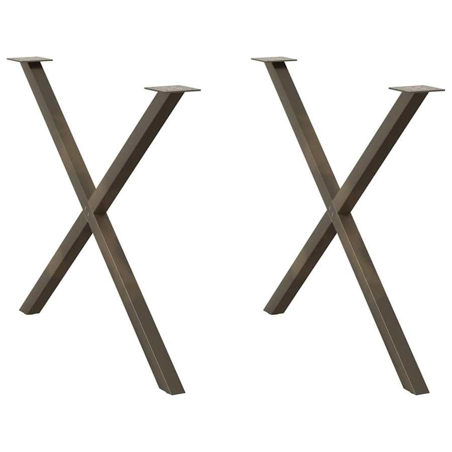 Eettafelpoten X-Vormig 90X(72-73) Cm Staal Naturel 90 x (72-73) cm (40 mm)