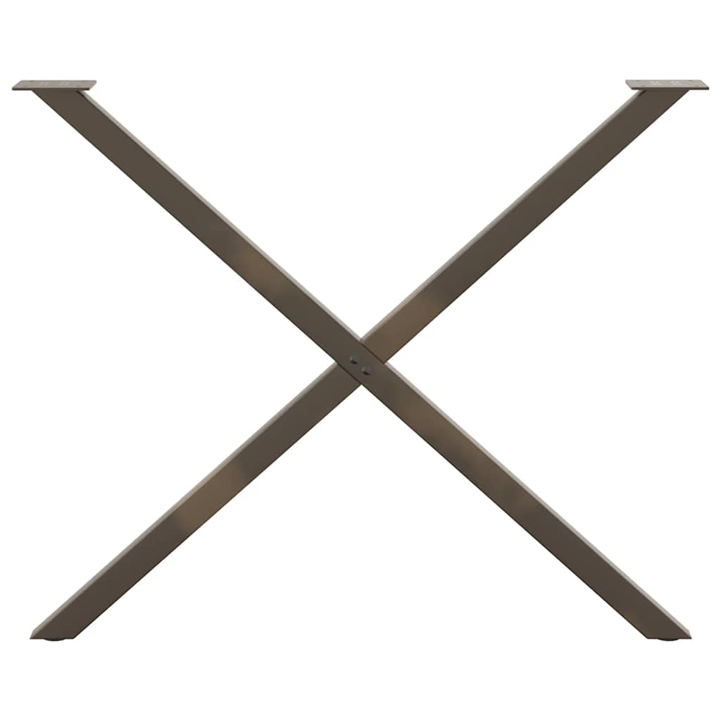 Eettafelpoten X-Vormig 90X(72-73) Cm Staal Naturel 90 x (72-73) cm (40 mm)