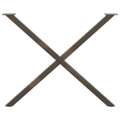 Eettafelpoten X-Vormig 90X(72-73) Cm Staal Naturel 90 x (72-73) cm (40 mm)