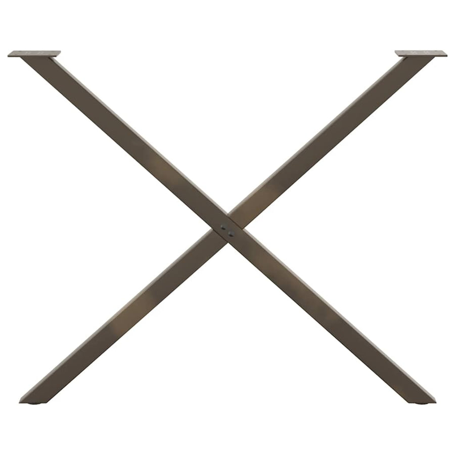 Eettafelpoten X-Vormig 90X(72-73) Cm Staal Naturel 90 x (72-73) cm (40 mm)
